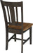 International Concepts San Remo Splatback Dining Chair, Height, Hickory/Washed Coal