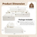 98.4Inch Cloud Modular Sectional Sofa Beige Chaise