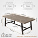 71''Industrial Dining Table for 6-8 People，Large Kitchen Table