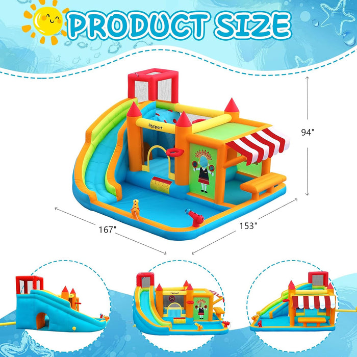 Inflatable Bounce House Water Slide 620W TurboBlower