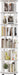 Rotating Bookshelf, 6 Tier Solid Wood Bookshelf Tower with Lockable Wheels