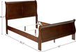 202411F-CO Traditional Cappuccino Louis Philippe Full Size Bed