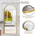 Arched Full Length Mirror, 70"X26" Free Standing Floor Mirror, Modern Full Body Mirrors with Stand, Wall Mirrors with Aluminum Alloy Frame for Bedroom,Living Room, Gold
