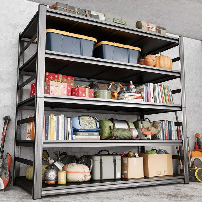 Metal Book Shelf Adjustable Heavy Duty Bookshelf with Tool-Free Assembly