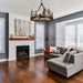 Black Wagon Wheel Chandelier Rustic Farmhouse Light