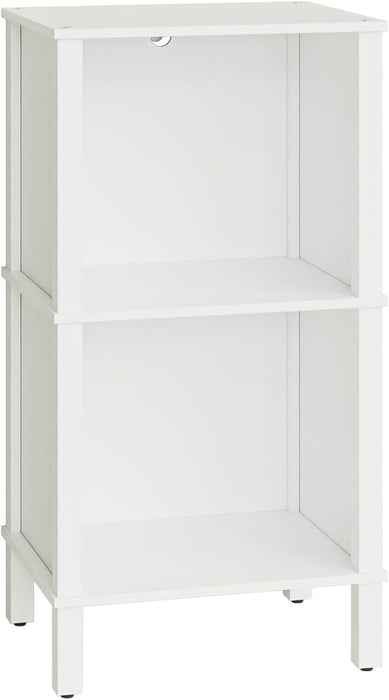 White Industrial Strength Bookshelf With Open Shelves