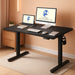 EN1 Whole-Piece Standing Desk 48 X 24 Inches Electric Height Adjustable Desk Sit Stand Desk Home Office Desks (Black Frame + Black Table Top)
