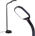 Litespan - Bright LED Floor Reading Lamp for over Chair Crafts and Reading, Esthetician Light for Lash Extensions, Gooseneck Adjustable Standing Lamp for Living Room, Bedroom, Office - Black