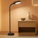 Litespan - Bright LED Floor Reading Lamp for over Chair Crafts and Reading, Esthetician Light for Lash Extensions, Gooseneck Adjustable Standing Lamp for Living Room, Bedroom, Office - Black