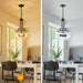 Black Rustic Farmhouse Pendant Light 20.9x15.9 Inches