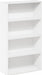 Plain White 4Tier Bookshelf With Accessible Shelves