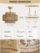 20 Inch Boho Rattan Fandelier Ceiling Fans with Lights and Remote Control