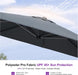 Outdoor Umbrella 8' X 8' Square Premium Sun Protection Grey | Smooth One-Hand Shade Control, Fade Resistant, Premium Aluminum Frame, 5 Tilt to Fit the Sun, Arrives Safe, Built to Last