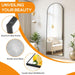 Arched Mirror Full Length, Upgraded 16"X59" Body Wall Mirrors with Shatter-Proof Glass, Floor Standing, Hanging or Leaning, Tall Arch Mirror with Stand Aluminum Alloy Frame for Bedroom Cloakroom