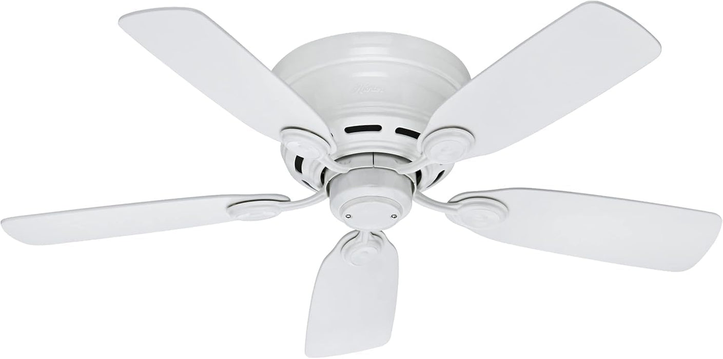 Low Profile IV, Indoor, Ceiling Fan, No Light, 42 Inch, Snow White