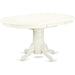 Linen White round Dining Room Table