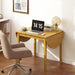 55" Solid Wood Folding Dining Table for 4-6 People, Oak