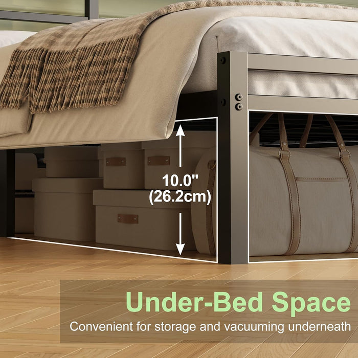 12 Inch Twin Bed Frame with Headboard and Footboard