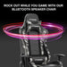 Gaming Chair with Footrest and Bluetooth Speakers Music Video Game Chair Heavy Duty Ergonomic Computer Office Desk Chair (Blue)