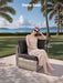 11 Piece Outdoor Patio Furniture Set with Fire Pit Table,Conversation Sectional Wicker Couch with Swivel Chairs,Modern outside Sofa for Balcony Backyard, Black