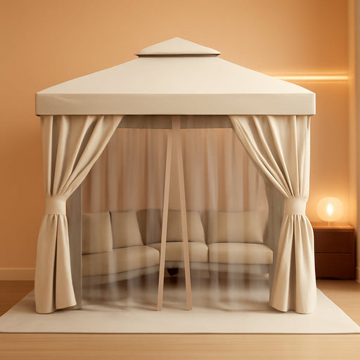 10x10 PatioOutdoor Gazebo Weather Resistant Double Roofs