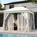 10x10 PatioOutdoor Gazebo Weather Resistant Double Roofs