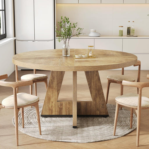 Premium Quality Oak Circular Dining Table Pedestal