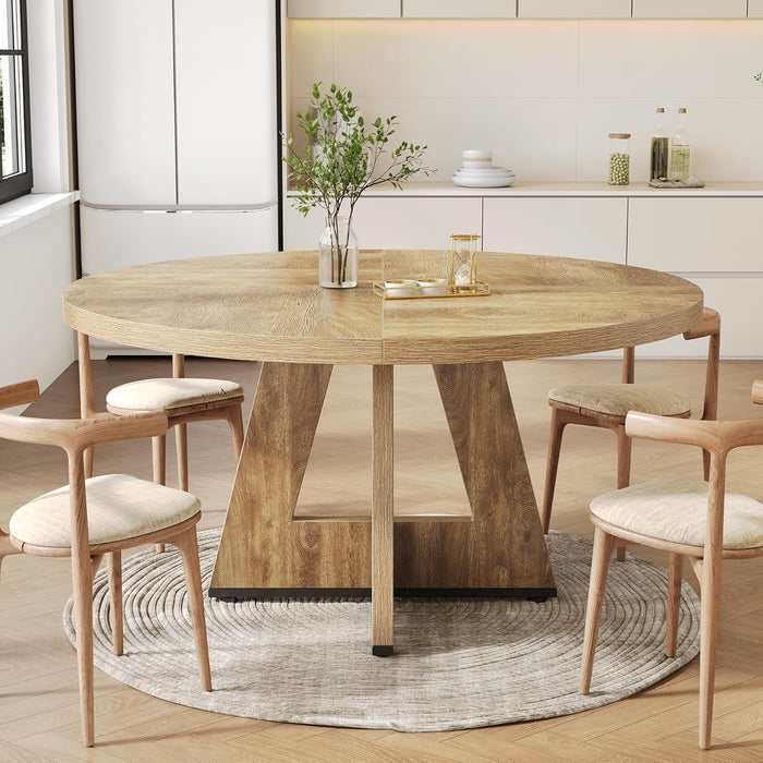 Premium Quality Oak Circular Dining Table Pedestal