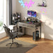 32 Inch Small Desk with Drawers, Black