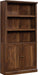 Select Book Shelf, Bookshelf with Storage, Library Bookcase with Doors and Adjustable Shelves, in Grand Walnut
