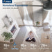 62 Inch Ceiling Fans with Lights and Remote, Black Indoor/Outdoor Ceiling Fan with 6 Speed, Reversible DC Motor, 3CCT, Dimmable, Noiseless Modern Ceiling Fan for Bedroom, Living Room, Patio