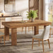 Solid Wood Dining Table for 4-6, 63-Inch Farmhouse Kitchen Table with Heavy Duty Legs, Wooden Rectangular Dinner Tables for Kitchen & Dining Room, Light Brown