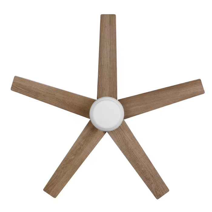 Mena 44 In. LED Indoor/Outdoor Matte White Ceiling Fan with Light Kit and Reversible Blades Included