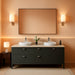 Black Framed Bathroom Mirror - Shatterproof 30"X50" Tempered Glass, HD No Distortion, Horizontal/Vertical Mount, Modern Matte Aluminum Alloy Frame