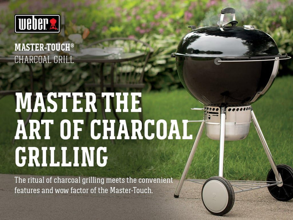 Master-Touch Charcoal Grill for Outdoor Cooking and Barbecue, 22-Inch, Black