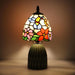 Tiffany Stained Glass Mushroom Table Lamp 12.5 Inch -Blue Hummingbird