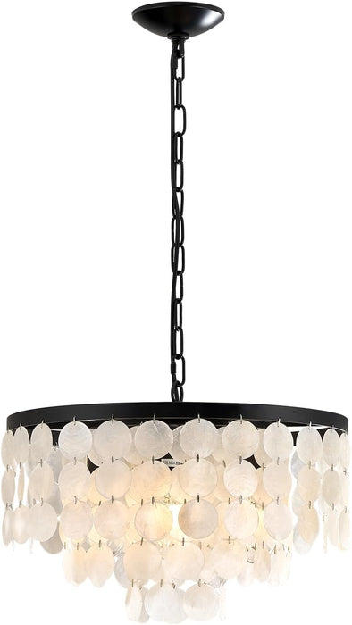18 Inches Capiz Shell Chandelier Dimmable Luminaire
