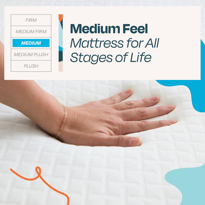 8 Inch Gel Infused Memory Foam Mattress – Twin Size – Medium Feel - Cooling Gel - Mattress in a Box - Primary or Guest Bedroom - Pressure Relieving and Breathable – Certipur-Us Certified
