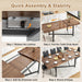 66-86" Extendable Dining Table for 4-10 People, Farmhouse Table,Walnut
