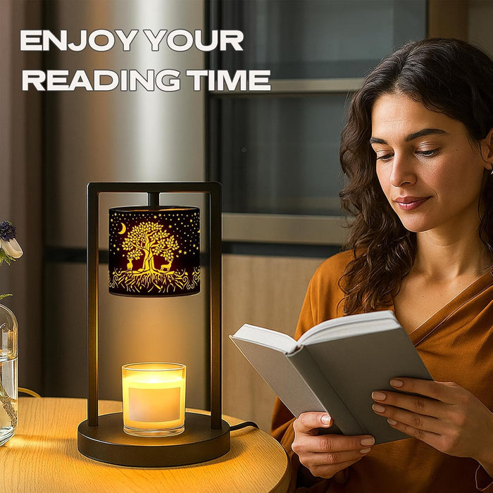 Candle Warmer Lamp with Timer Dimmer, 4 Adjustable Brightness Electric Candle Wax Melt Warmer, Best Birthday Gifts for Women Mom, Mothers Day Gifts, House Warming Gifts New Home Decor (Tree of Life)