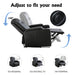 Electric Power Recliner Chair Soft Air Breathable Leather Reclining for Adults with USB Ports and Cup Holders, Black Home Theater Seating with Hidden Arm Storage Movie & Media Room Chairs