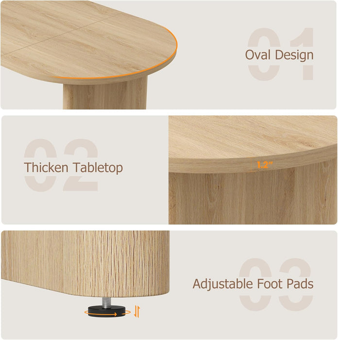 Oval Dining Table Seats SixToEight NaturalFinishOak