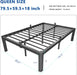 18 Inch Queen Platform Bed Frame - 3500 Lbs Heavy Duty Metal Mattress Foundation with Safe Rounded Corners & Recessed Legs, Non-Slip Mattress Retainers, Noise Free, No Box Spring Needed