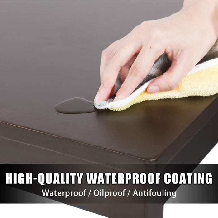 Dining Table for 4 People Kitchen Table with Wood Legs Dinner Table for Apartment Living Room Dining Room Office Kitchen Home Furniture Rectangular Modern, Brown