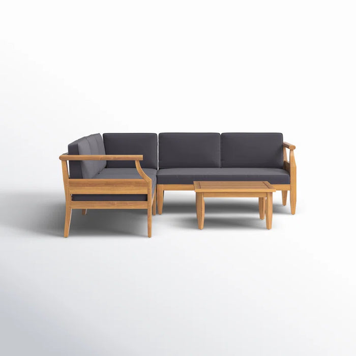 Trishul Acacia 5 - Person Modular Patio Conversation Sets with Cushions
