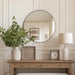 Gold round Mirror, 36’’ Brushed Gold Circle Bathroom Mirrors in Stainless Steel Metal Frame 1" Deep Set Design