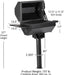 Ash & Ember Park-Style Grill/Smoker, 260 Sq in Charcoal Grill with Cover, 17.5"X11.5" Grate, Side Shelf for Food Prep, Single Post Permanent Park-Style Grill for Outdoor Backyard BBQ