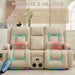 Loveseat Recliner Sofa with Massage and Heat, Power Reclining Loveseat Sofa RV Couch with Console, Home Theater Seating with LED Lights, Bluetooth Speakers, USB, Outlets, Leathaire, Beige