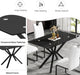 5 Pieces Modern Luxury Glass Dining Set, Minimalist Rectangle Dinner Room Set for 4, 47'' Black Glass Top Kitchen Table Set with Black Tufted Chairs, for Small Apartment Home