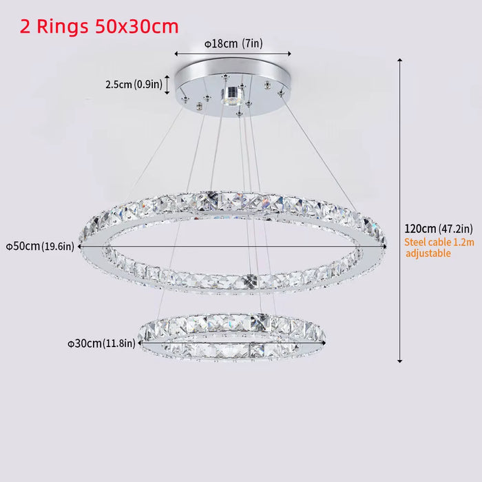 Crystal Chandeliers Luminaria Nordic Pendant Lamp Decorative Led Ceiling Lamps Hanging Light Fixture for Dining Room Bedroom